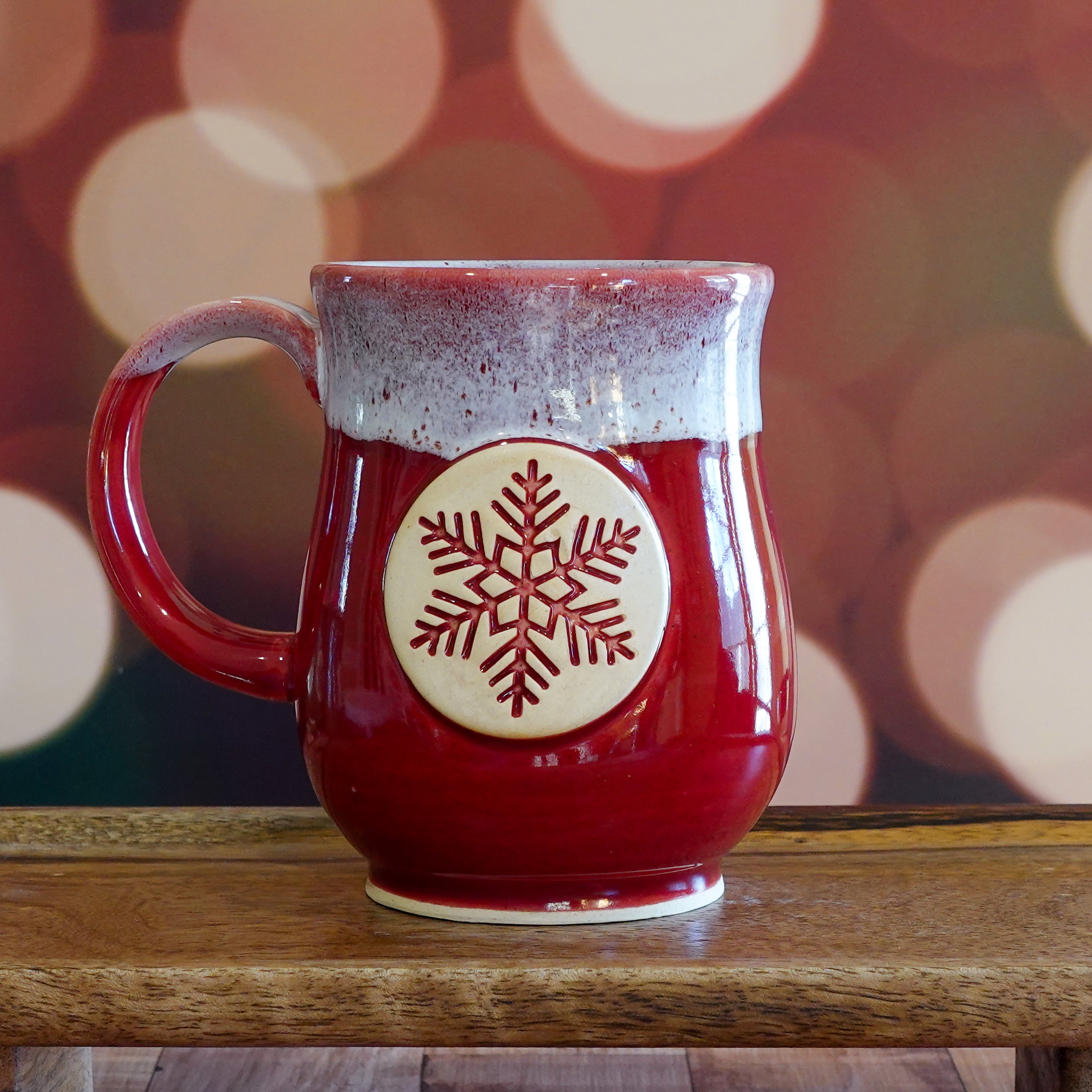 Red/White Winter Snowflake Mug - 16oz
