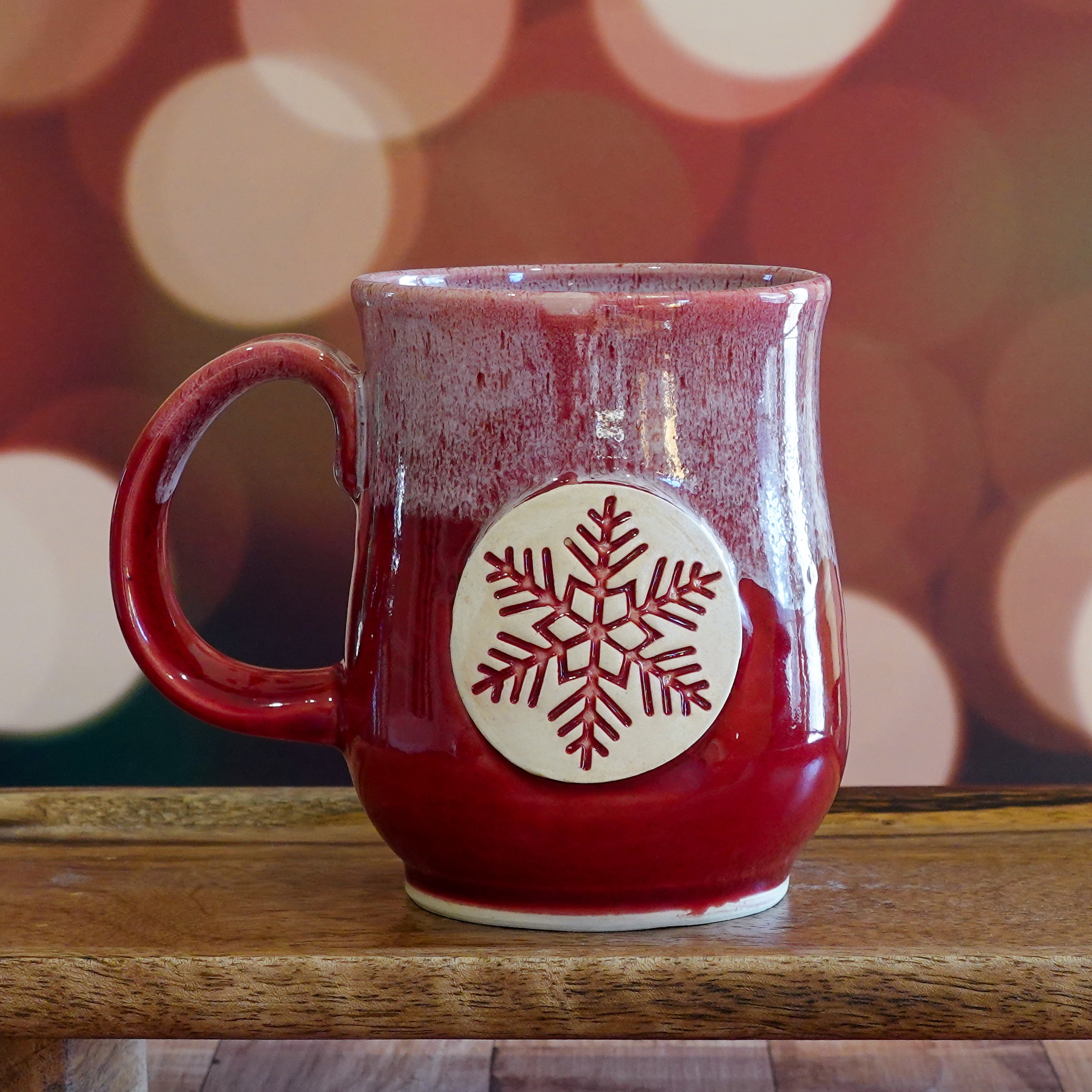 Red/White Winter Snowflake Mug - 14oz
