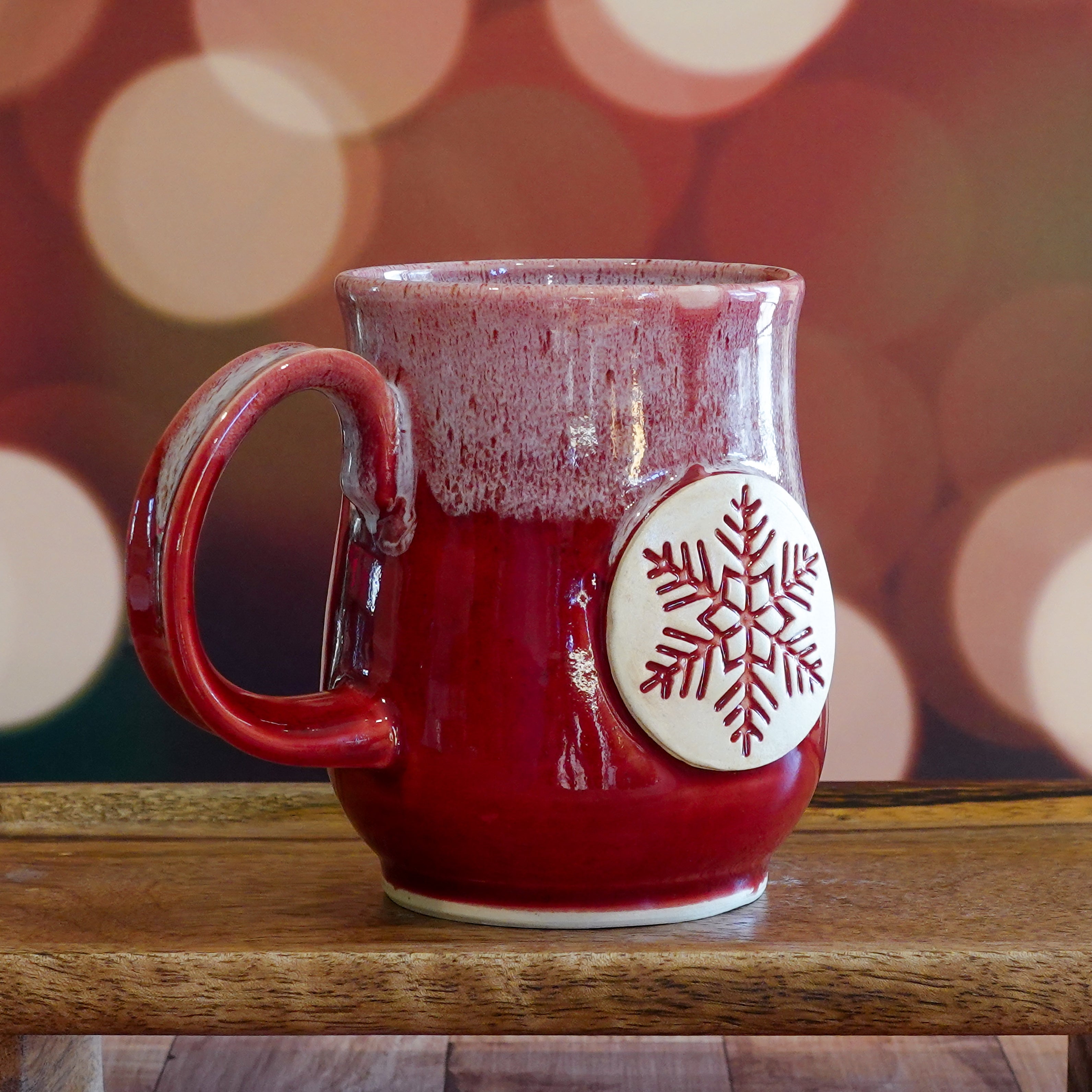 Red/White Winter Snowflake Mug - 14oz