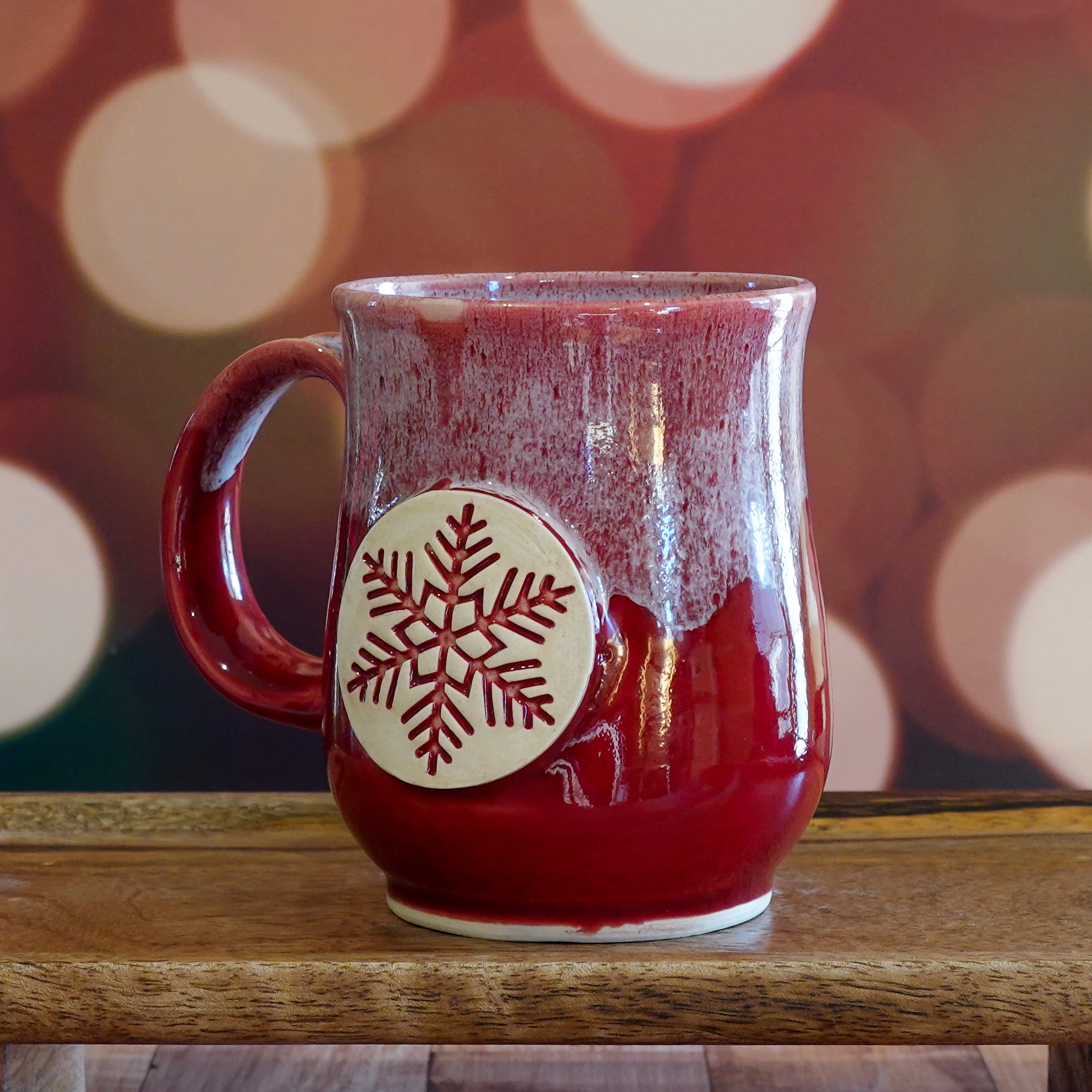 Red/White Winter Snowflake Mug - 14oz