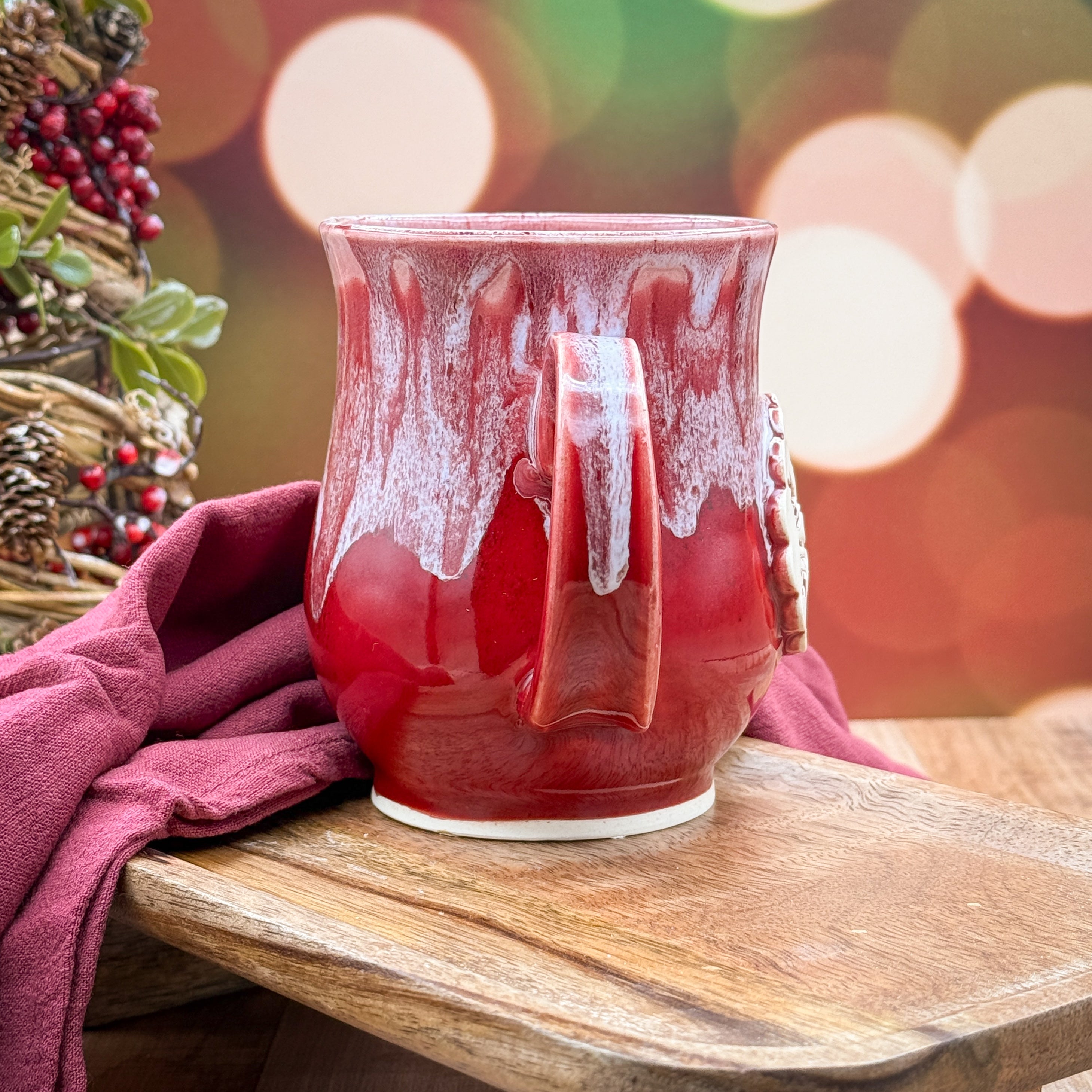Red/White Winter Snowflake Mug - 16oz.