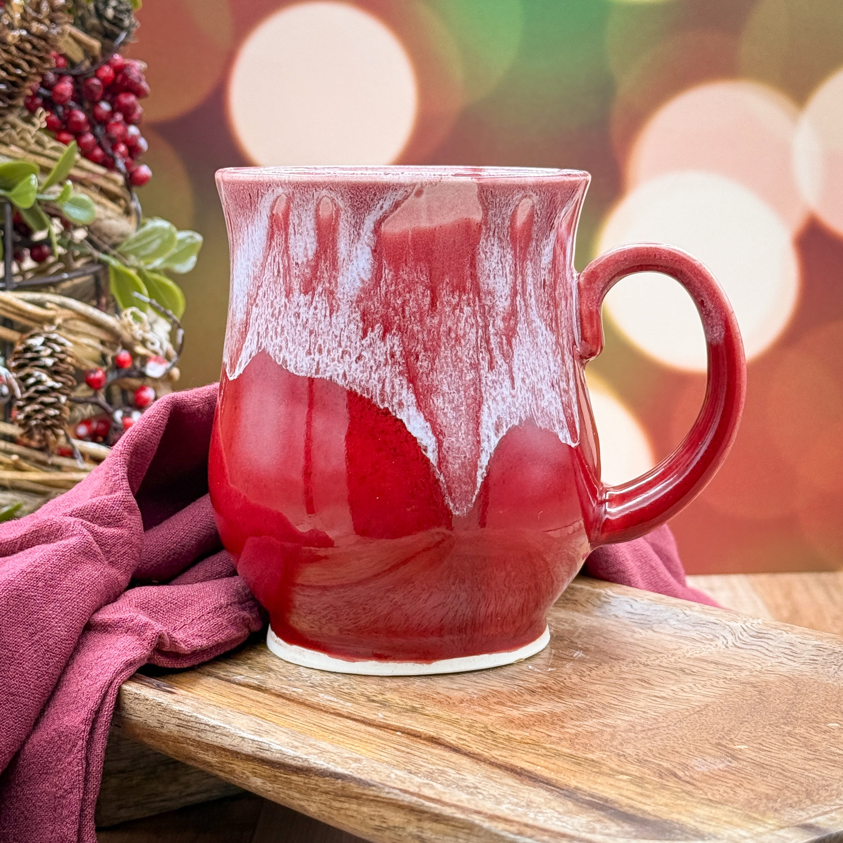 Red/White Winter Snowflake Mug - 16oz.