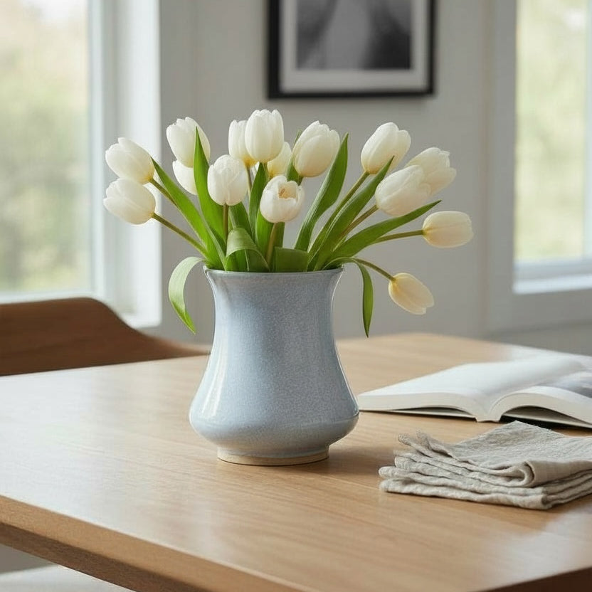 Light Blue Stoneware Vase