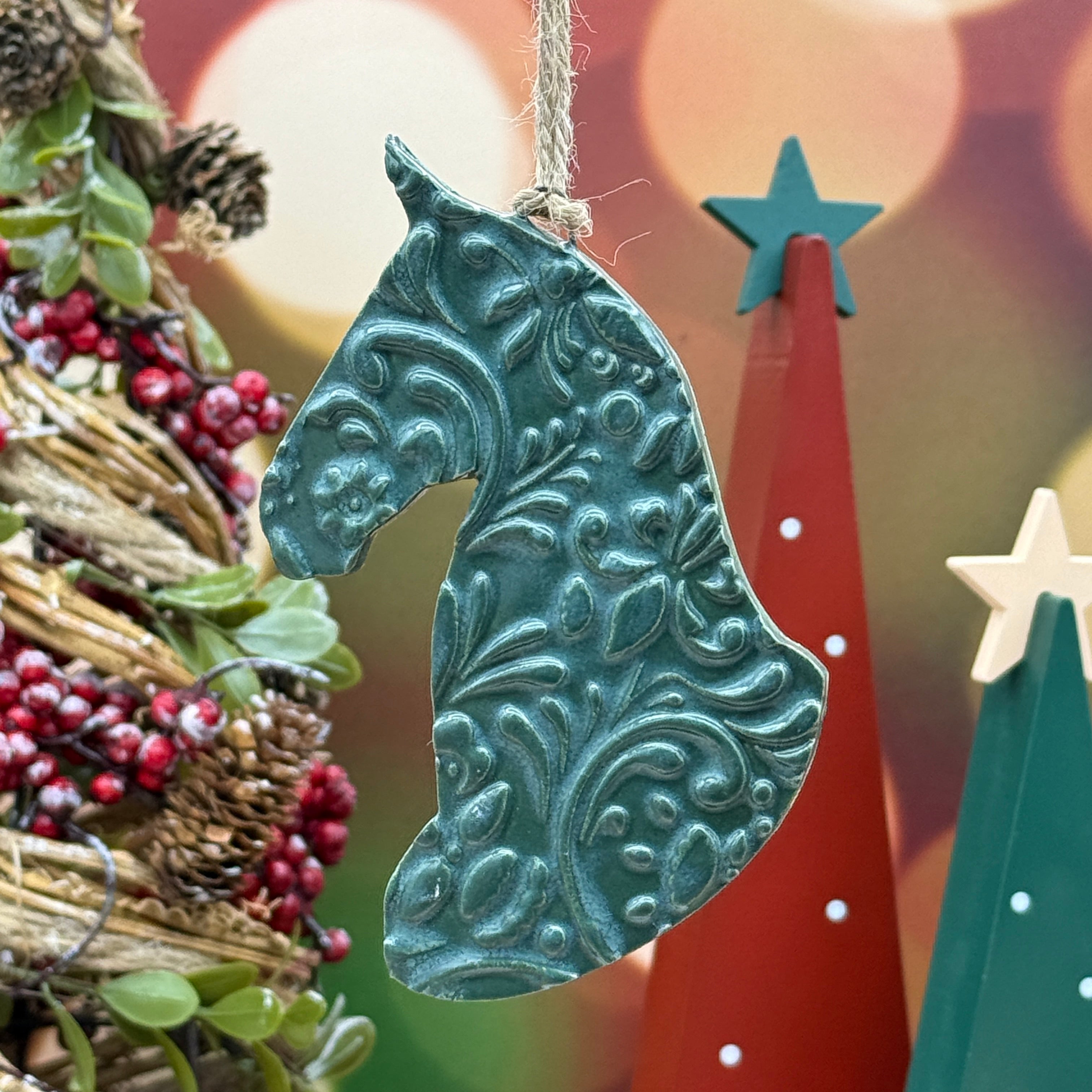 Saddlebred (B) Ornament - Tourmaline Floral