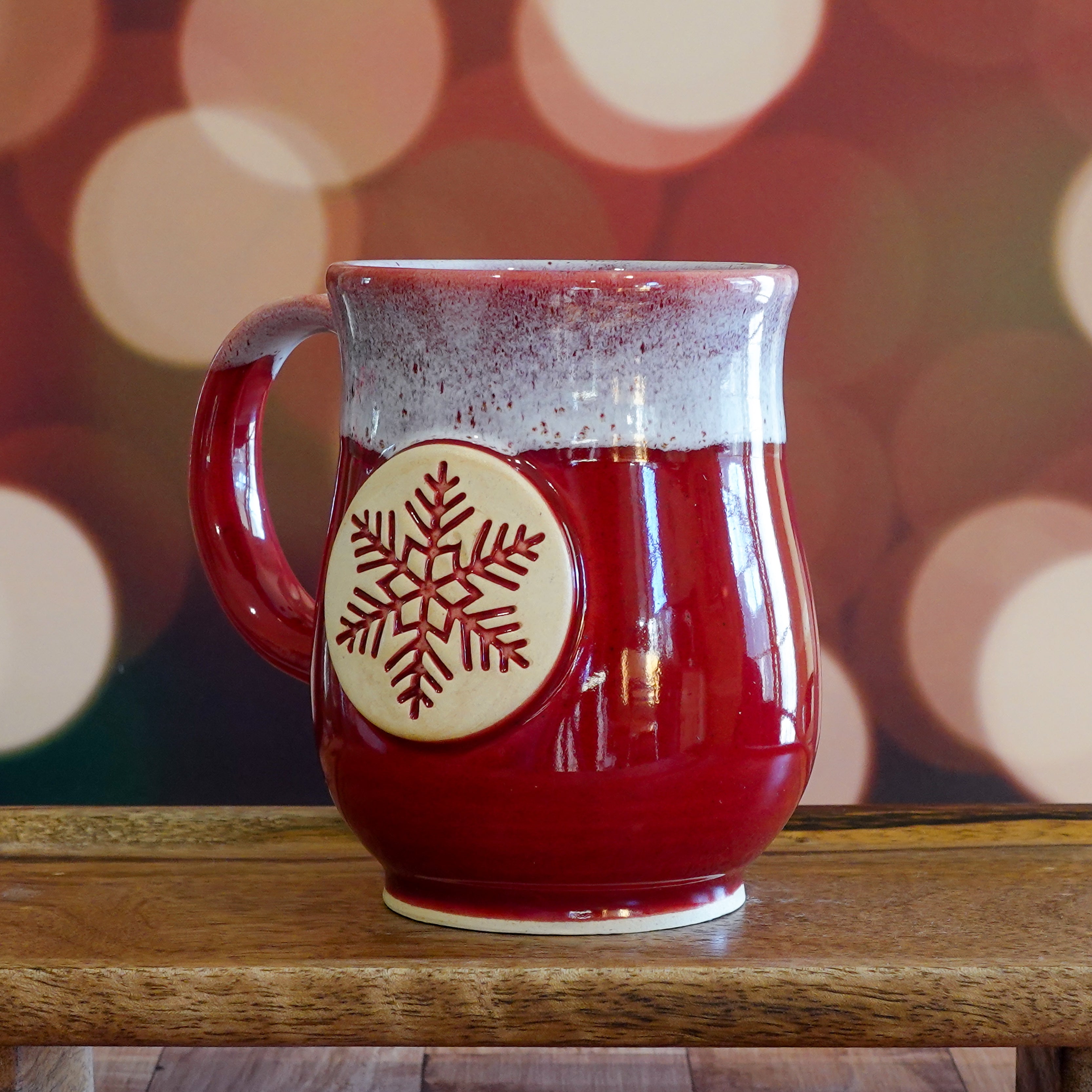 Red/White Winter Snowflake Mug - 16oz