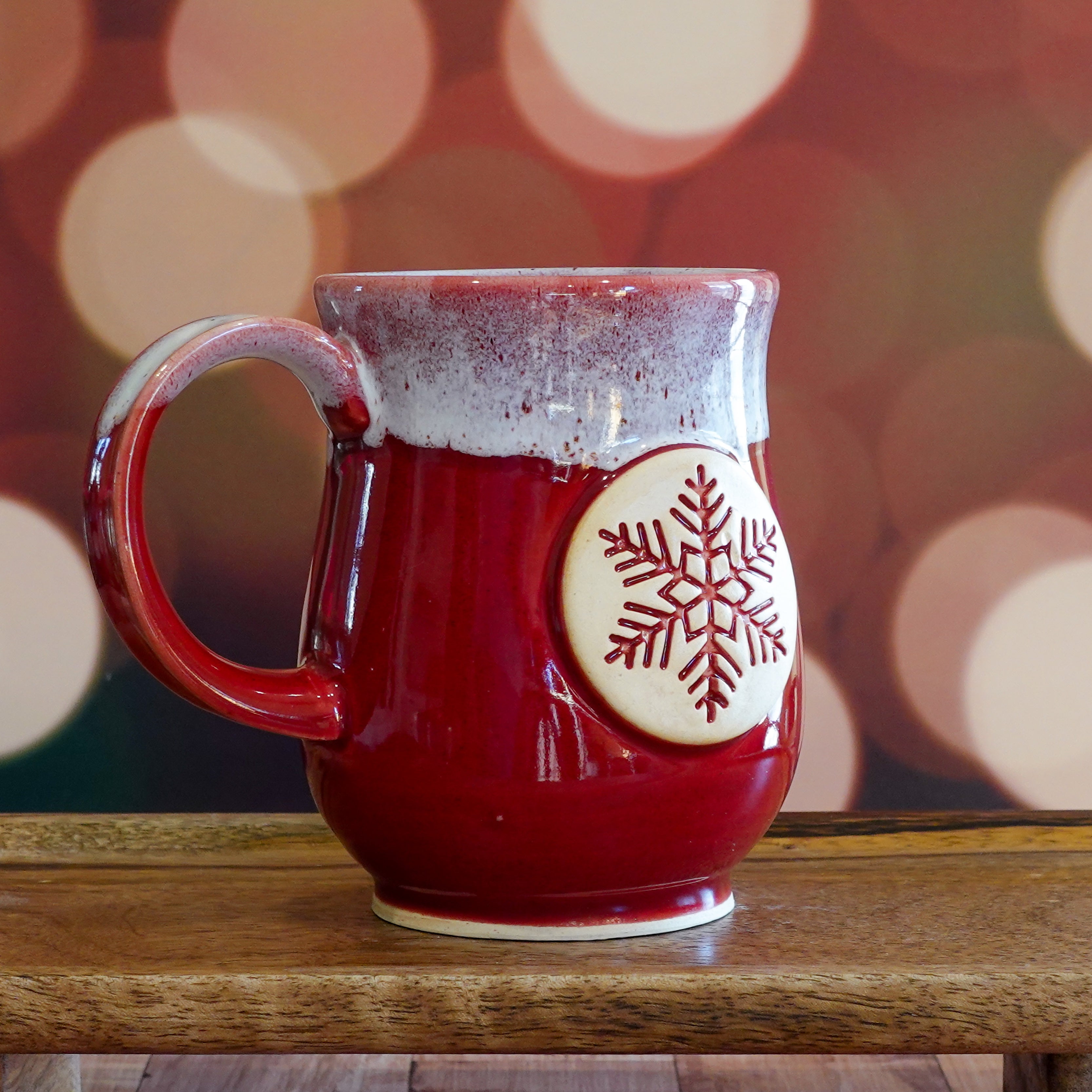 Red/White Winter Snowflake Mug - 16oz