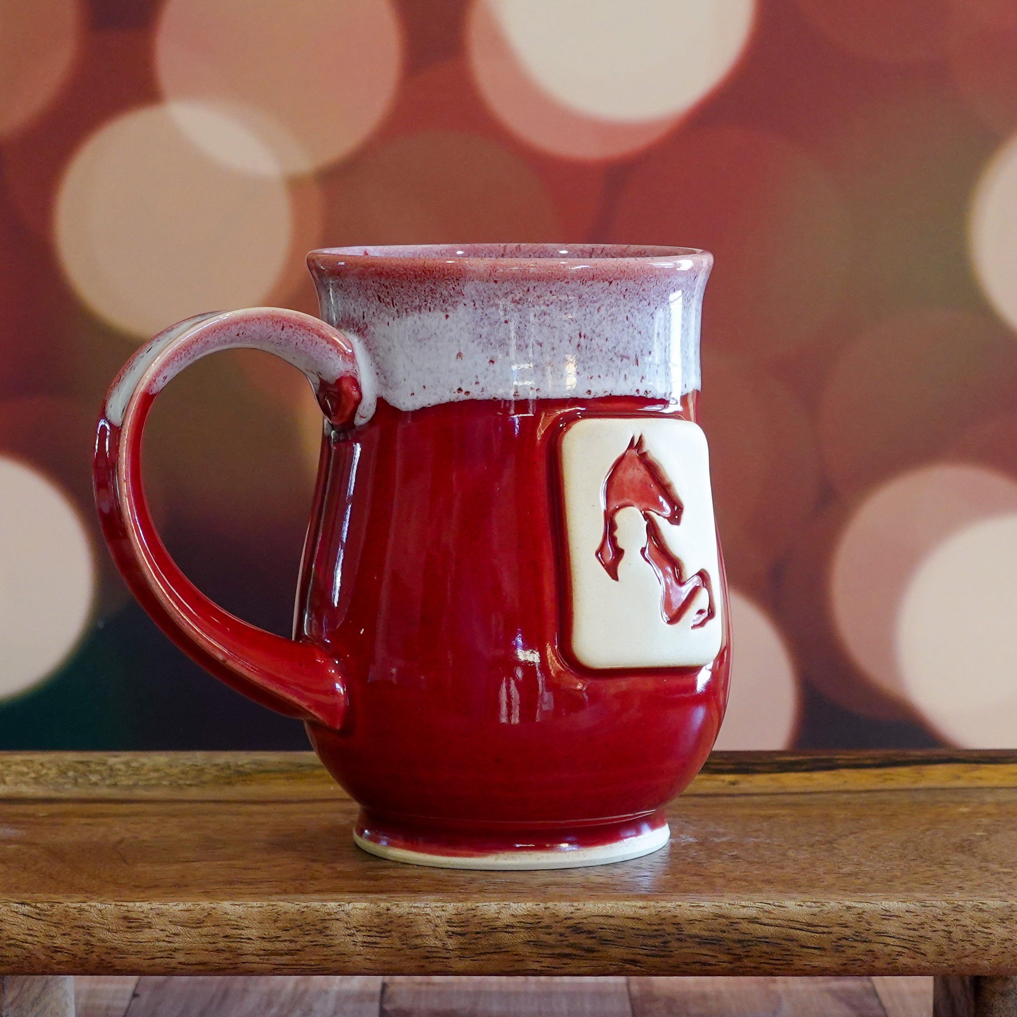 Red/White Saddlebred Mug - 14oz
